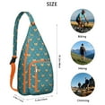 thumbnail image 3 of Forest Fox Print Sling Backpack - Night Sky & Tree Design Crossbody Bag, Fashionable Water-Resistant Pack for Students & Travelers, 3 of 4