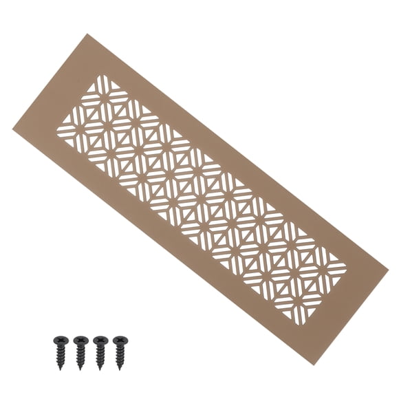 Cubierta de ventilación de aire para puerta Uxcell, cubierta de ventilación de rejilla de aluminio de alta resistencia con tornillo de montaje para armario de vestidor 10 x 3 pulgadas