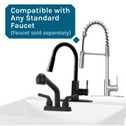 Tehila Wall Mounted Laundry Faucet Utility Sink with Drain Assembly Kit