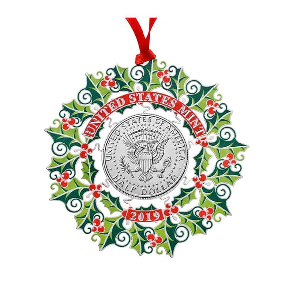 2019 Kennedy Clad Half Dollar U.S. Mint Ornament Coin BU