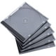 thumbnail image 1 of Paquete de 25 estuches para CD transparentes individuales estándar con bandeja negra ensamblada, 1 of 3