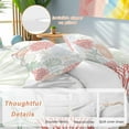 thumbnail image 2 of Red Coral Bedding Duvet Cover Set Queen Size 4 Pieces Sage Green Starfish Ocean Coastal Seashell Bedding Set with Zipper Closure, 1 Comforter Cover 90x92 Inches 1 Flat Sheet & 2 Pillow Cases, 2 of 7