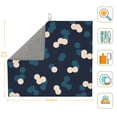 thumbnail image 3 of YFYANG Absorbent Dish Drying Mat for Kitchen, Reusable Vintage Blue Dot Pattern Microfiber Dish Mat, 16 x 18 inch, 3 of 9
