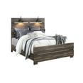 thumbnail image 2 of Global Furniture USA LINWOOD-QB-N Linwood Dark Oak Queen Size Bed with Lamps, 2 of 2