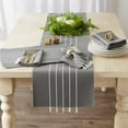 thumbnail image 3 of GRAY/ WHITE STRIPE TASSEL TABLE RUNNER 14x108, 3 of 3