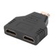 thumbnail image 3 of Adaptador Adaptador Puerto compatible con HDMI macho a 2 hembra compatible con HDMI 1 en 2 salidas 1080P Splitter Adapter Converter, 3 of 8