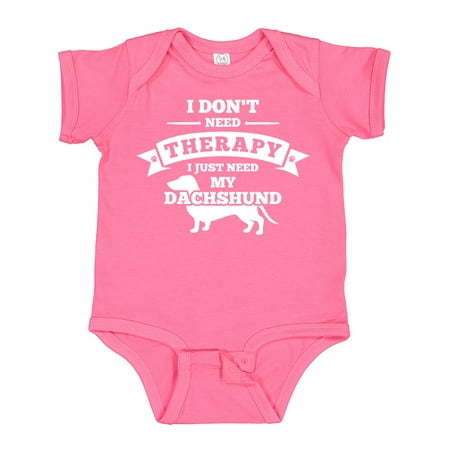 

Inktastic No Therapy Dachshund Boys or Girls Baby Bodysuit