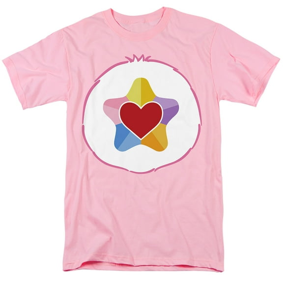 Care Bears True Heart Bear Belly Unisex Adult T Shirt, Pink, 3X-Large