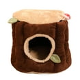 thumbnail image 2 of Pet Enjoy Stump Hamster Bed House Hammock,Small Animal Warm Bed House Hamster Cage Nest Accessories Bedding for Sugar Glider Hamster Small Bird Pet Playing Sleeping, 2 of 8