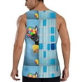 thumbnail image 3 of Easygdp Prague Ratter Dog in Bathtub Men's Tank Top, Sleeveless Muscle T Shirts, Breathable, Quick-Dry, Loose for Gym, Running, Fitness - Medium, 3 of 9