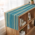 thumbnail image 6 of Blue Yellow 108 Inch Table Runner, Vintage Farmhouse Abstract Wooden Grain Farmhouse Dresser Scarf Cotton & Linen Tablerunner for Dining/Kitchen Island/Holiday Party Décor 13" x 108", 6 of 9