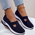thumbnail image 2 of IEMIEMIEM Women's Woven Orthopedic Breathable Soft Shoes 2026 Fashion Lightweight Comfortable Mesh Stretch Sneakers,Go Walking Slip on Diabetic Foam Shoes Dark Blue 7 Wide, 2 of 8