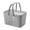 Grey, variant on White Portable Plastic Shower Caddy With Handles Hollow Water Release Bath Tote For Student Dorm Bathroom Toiletry Storage Basket
