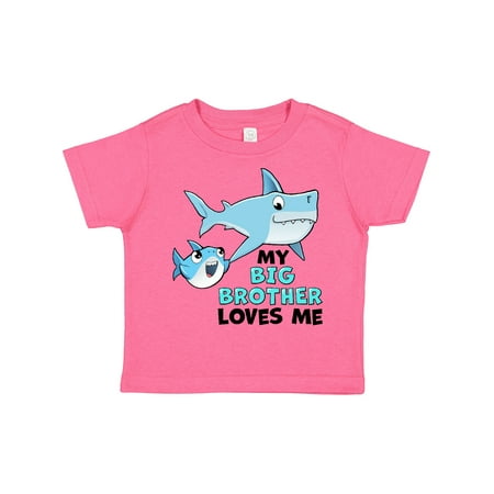 

Inktastic My Big Brother Loves Me with Cute Sharks Gift Toddler Boy or Toddler Girl T-Shirt