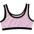 thumbnail image 3 of Alyce Ives Intimates Girls Cami Cotton Training Bras, Contrasting Trim 2, M, 12 Pack, 3 of 7
