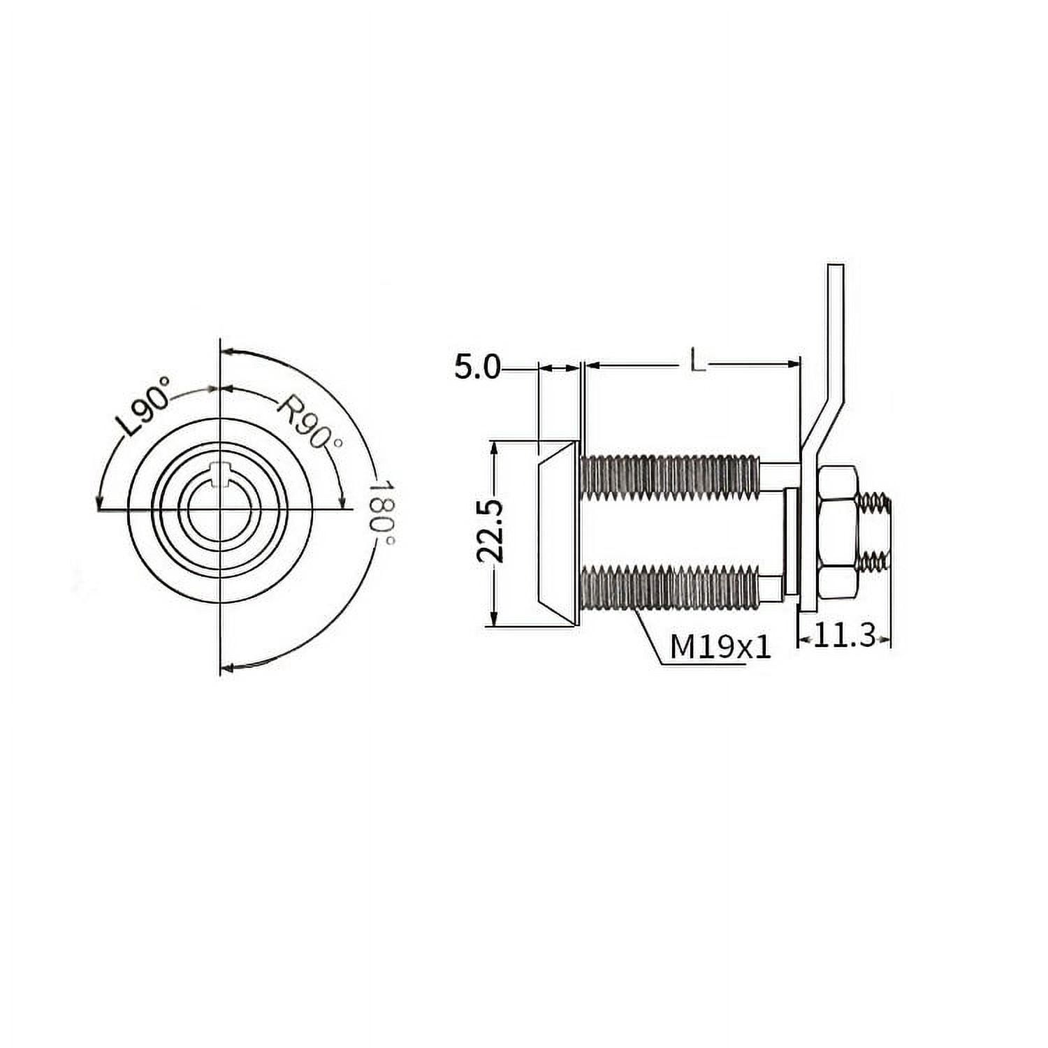 5* Cam Lock 27mm For Pinball Machine Arcade Cabinet Door Cupboard Lock Gaming Device Parts Accessories