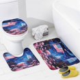 thumbnail image 4 of Independence Day Of The United States Flag Bathroom Sets with Shower Curtain And Rugs, Incl with 12 Hooks，Toilet Lid Oval Rug, 4 of 8