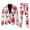Pink, variant on Men's Valentine's Day Long Sleeve Button Down Shirts Men's Valentine's Day 3D Digital Print Lightweight Business Suit Set Formal Jacket and Pants Outfit Green XXL