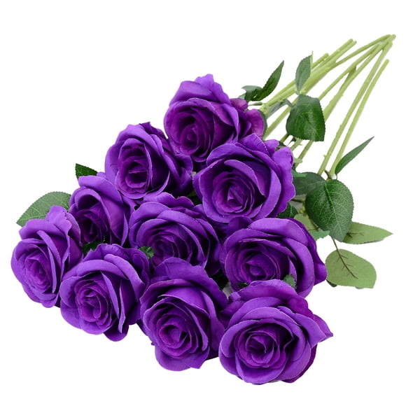 Flor artificial Eternal Blossom, rosa morada, 50 cm, 10 unidades