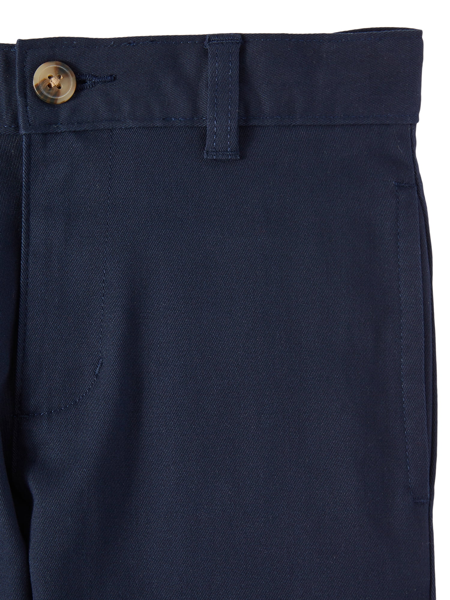 Wonder Nation Boys' School Uniform Stretch Chino Pants, Sizes 4-18, Slim & Husky