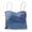 Blue, variant on Women's Tank Tops Thin Strap Sleeveless Undershirts with Built in Bra Strentchy Ribbed Tube Top for Summer Blue Free Size