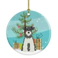 thumbnail image 1 of Merry Christmas Tree Miniature Schnauzer Salt and Pepper Ceramic Ornament, 1 of 3