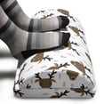 thumbnail image 3 of Landscape Foot Rest, Winter Woods Theme Pattern of Deer Heads with Antlers and Fir Trees, Non-Slip Backing Ergonomic Memory Foam Leg Support for Office, White Sepia Dark Taupe, by Ambesonne, 3 of 5
