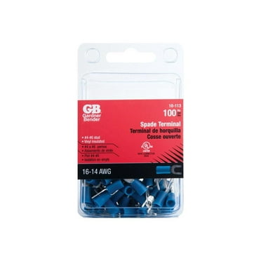 Gardner Bender 10-113 Spade Terminals, Insulated, 4-6 Stud, 16-14 AWG, 100-Pk. - Quantity 1