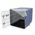 thumbnail image 3 of Floral Dog Crate Cover, Repetitive Monochrome Flowers Spring Blossoms Garden Art Illustration, Easy to Use Pet Kennel Cover Small Dogs Puppies Kittens, 7 Sizes, Persian Blue and White, by Ambesonne, 3 of 6