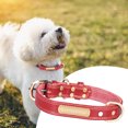 thumbnail image 2 of Pet Collar Engraving ID Tag Anti-Lost Faux Leather Adjustable Dog Necklace for Puppy, 2 of 8