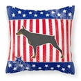 thumbnail image 2 of Carolines Treasures BB3360PW1818 USA Patriotic Doberman Pinscher Fabric Decorative Pillow, 2 of 2
