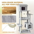 thumbnail image 5 of 63 Inches Multi-Level Large Cat Tree gray, 5 of 7