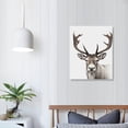 thumbnail image 3 of Nawypu BACKYMRART Reindeer Prints Animal Poster Winter Canvas Wall Art Nordic Christmas Snow Covered Trees Home Decor Artwork Print Room, 3 of 4