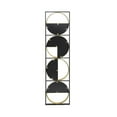 thumbnail image 6 of Hassch 12" x 47" Rectangle Wall Mirror with Black Frame and Four Champagne Gold Circle Design, Unique Contemporary Accent, Home Decor for Bedroom, Living Room, Entryway, Office, 6 of 6