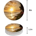 thumbnail image 1 of FMSHPON Hawaii Beach Sunset Set of 6 Round Coaster for Drinks, Absorbent Ceramic Stone Coasters Cup Mat with Cork Base for Home Kitchen Room Coffee Table Bar Decor, 1 of 5