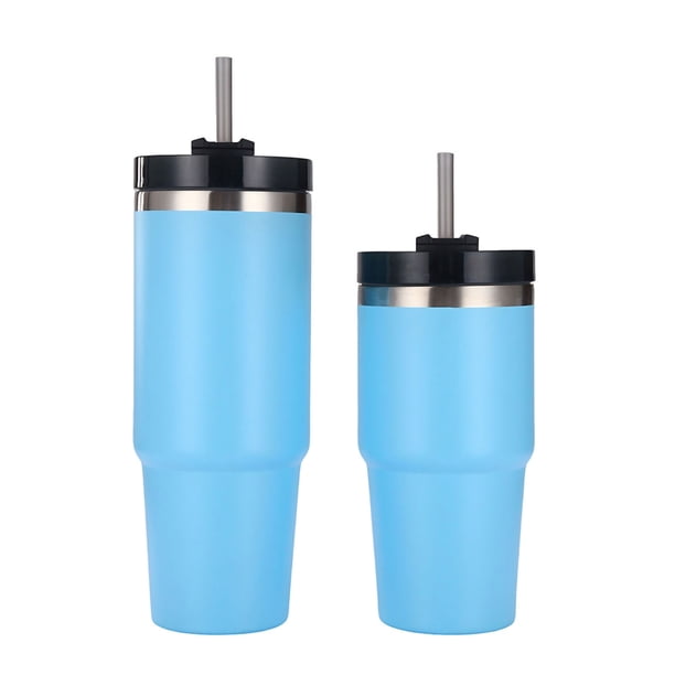 Travel Tumbler Cup Stainless Steel with Straw Lid Keep Warm and Cold Coffee Mug for Home Office