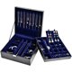 thumbnail image 1 of Caja de joyas ProCase de 2 niveles, organizador de cuero, 26 x 26 x 9 cm, 1 of 7