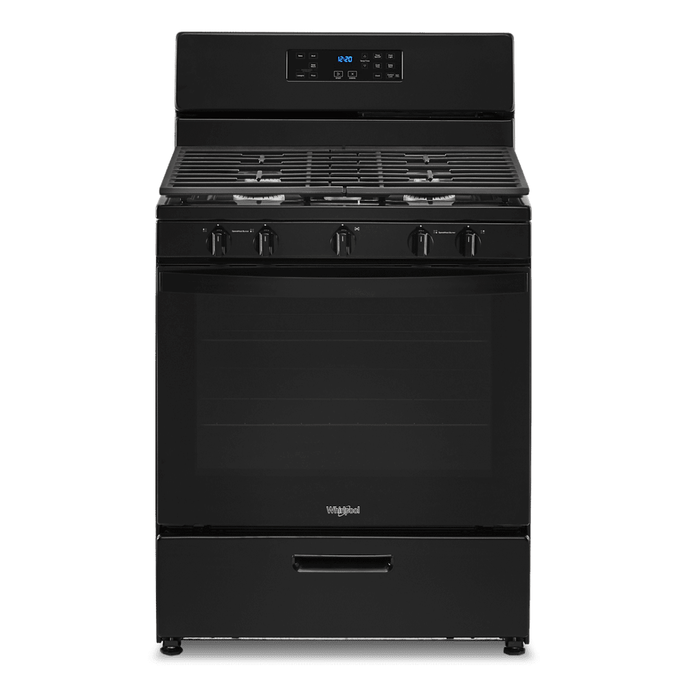 WHIRLPOOL WFG505M0MB 30" Black Free Standing Gas Range Black