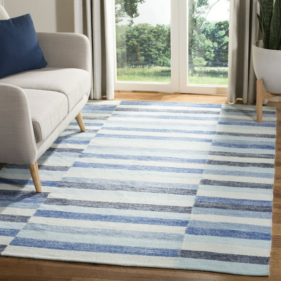 Safavieh SAFAVIEH Striped Kilim STK411B Handwoven Blue Rug