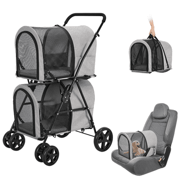 Foldable Pet Stroller for Dogs and Cats