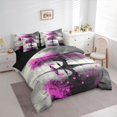 thumbnail image 3 of Manfei Love Heart Print Bedding Comforter Set 7-Piece for Teens Adults,Romantic Sweet Couple King Bedding Sets,Happy Valentine's Day Ultra Soft Bed Sheets,Breathable Home Decor,Reversible, 3 of 8