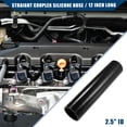 thumbnail image 3 of Unique Bargains Car Straight Coupler Silicone Hose Front Universal Intake Intercooler Silicone Tube 2.5' ID Black, 3 of 7