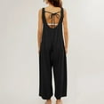 thumbnail image 3 of Aofany Women's Loose Adjustable Sleeveless Jumpsuit Fashion Solid Color Double Pocket Overalls Casual Wide Leg Rompers, 3 of 6