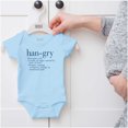 thumbnail image 5 of Hangry Definition Angry Foodie Romper Boys or Girls Infant Baby Brisco Brands 12M, 5 of 6
