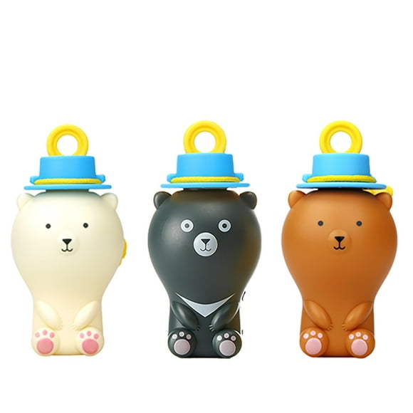 No Spill Bubbles Toy |Uncle Bubble Bear Pals, Set with White Bear, Brown Bear and Black Bear, Super Solution and 6 Bubble Wands, Portable Bubble Toys for Mess-Free