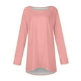 thumbnail image 4 of Knosfe Womens Tunic Tops To Wear with Leggings Crewneck Long Long Sleeve Plus Size Y2k Shirts Dressy Loose Fit Women Blouse Casual Fashion Fall Comfy Plus Size Going Out Tops, 4 of 6