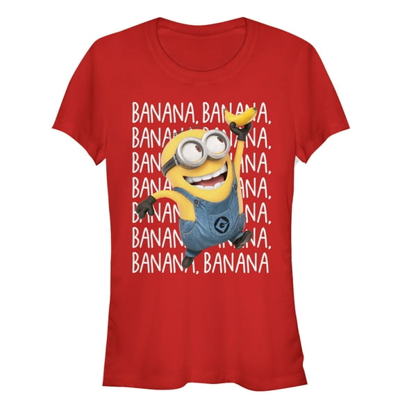 Junior's Despicable Me Minions Repeat Graphic Tee Red 2X Large