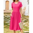 thumbnail image 2 of Vestido Zeagoo Midi para mujer de verano de manga corta Aline Black, 2 of 7