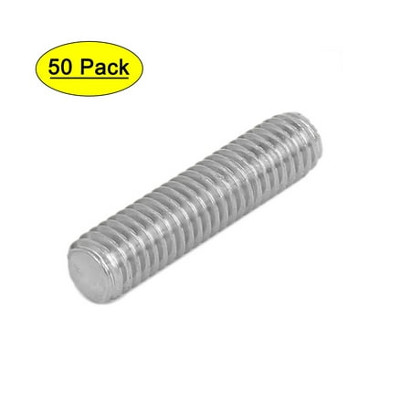 

Unique Bargains M6 x 25mm Fully Threaded 304 Stainless Steel Rod Bar Studs Silver Tone 50 Pcs