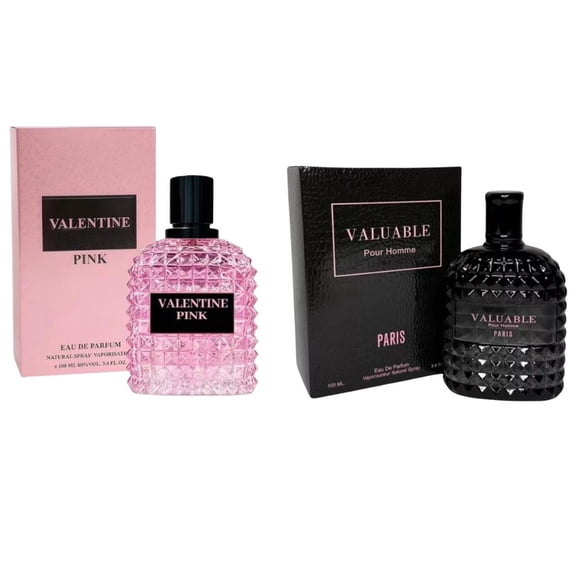 Luxury Fragrance Set – Pink & Black – Elegant Perfume Gift Duo for Couples